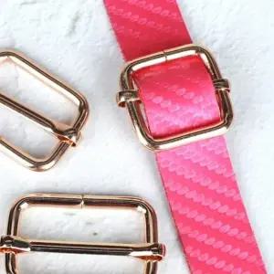 가방끈 부자재 끈조절 클립 골드 20mm 2P 줄이기 왈자