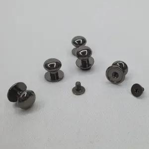 가죽 공예 부자재 단추 솔트 레지 흑니켈 10mm 5P 리지 가방 가죽공에