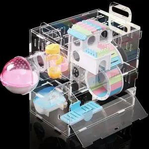 DIY 햄스터 케이지 쳇바퀴집 미니 소동물 키우기 복층