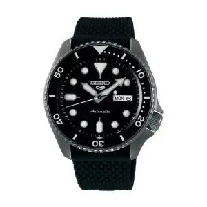 남성 남자 블랙 오토매틱 러버시계 SRPD65K2