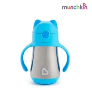 스엔코샵 아기 물컵 텀블러 빨대컵 보냉 먼치킨 블루