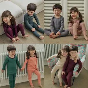 [올라베이비][가을/겨울 신상 최대20%] 25FW 실내복/잠옷/통큰/골지/9부/7부/유아/아동/내의/내복