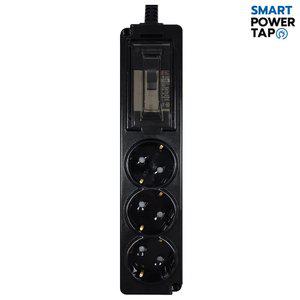 스마트파워탭 블랙 고용량 4000W 배선차단 3구 멀티탭 과부하차단