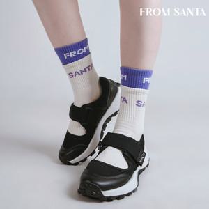 [프롬산타] 자체제작 필라테스 미끄럼방지 장목양말 3켤레 논슬립서포트로고 양말/무지