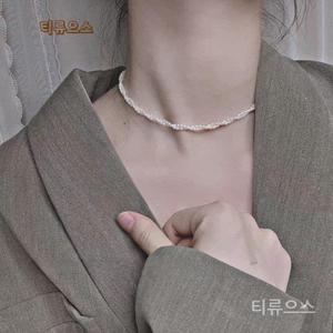 솔로지옥 초커 목걸이 악세사리 진주 레이어드 스타일 이시안 포인트 8회 찜하기 티류