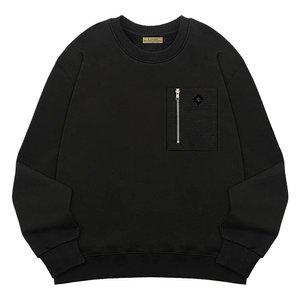 엘라모 쭈리 지퍼 포켓 오버핏 맨투맨