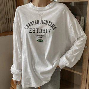 [데일리/휘뚤템] 여리핏 프린팅 긴팔 티셔츠