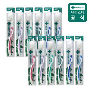 덴티스테 이중미세모 칫솔 12개(색상랜덤)