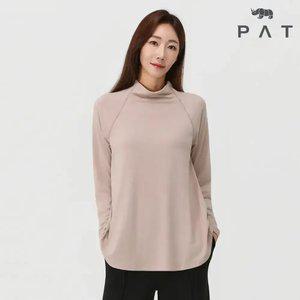 [PAT 여성] 배색 스티치 터틀텍 티셔츠_MI85402