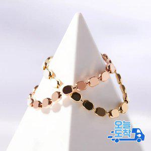 14K 스위트 판볼 체인 금 반지