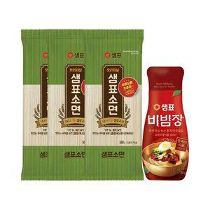 [내일도착]샘표 소면 500gx3+비빔장 350g 세트