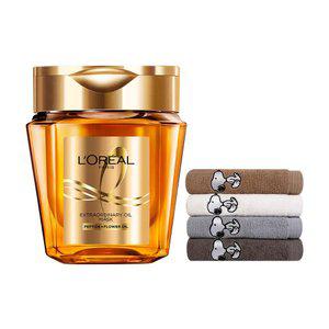 로레알파리 엑스트라오디네리 오일 실크 마스크 팩 250ml + 스누피 타올