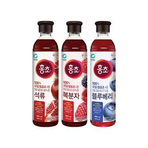 청정원 홍초 시그니처 900ml 3개 세트(석류+복분자+블루베리)