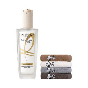 로레알파리 엑스트라오디네리 오일 100ml 누드 센트 + 스누피 타올
