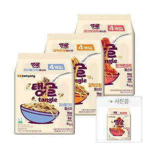 [11pay혜택 14,400]삼양 탱글 단백질파스타 머쉬룸크림 4입 + 갈릭오일 4입 + 청크토마