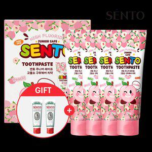 센.토 주니어 세이프 구.취케어 치약 복숭아향 120g 4개 +구취케어2개