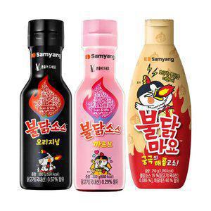 [최종 9,200]삼양 불닭소스 3종세트 (오리지널/까르보/불닭마요)