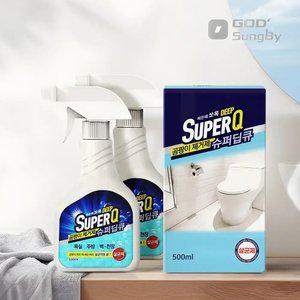 슈퍼딥큐 뿌리는 곰팡이제거제 500ml+500ml 욕실 타일 벽지 창틀 베란다