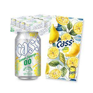 카스레몬제로(0.0) 330ml 24캔 논알콜 맥주맛 음료(비치타올)