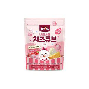 [엘빈즈] 네모네모 치즈큐브 6봉 (플레인/딸기)