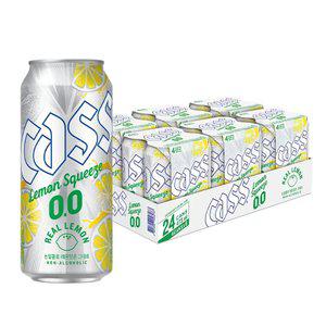 카스레몬제로(0.0) 473ml 24캔 논알콜 맥주맛 음료(비치타올)