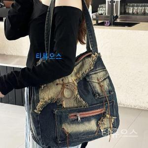 데님가방 빈티지 버킷백 숄더백 캐주얼 에코 스타일리쉬 크로스 미니 백 가볍게들기좋