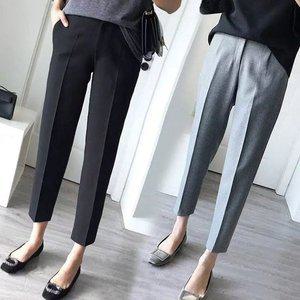 일자핏슬렉스 정장 여성 여름 9부바지 슬림핏 얇은 캐주얼바지