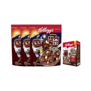 켈로그 오곡 첵스초코 문앤스타 420g, 3개+증정(쿠키앤크림 120g, 1개)