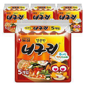 농심 얼큰한너구리, 120g, 20개