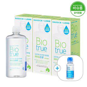 [공식] 바슈롬 바이오트루 렌즈세척액 500ml x3개 (+60ml)