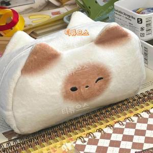 선물 고양이 필통 귀여운 브레드 파우치 티류으스