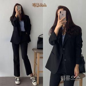 여자장례식복장 슈트 세미정장 수트 블랙 예복 포멀 빅사이즈 면접 바지 졸업식 티류으