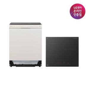 [체감가 157만원대] LG 디오스 오브제컬렉션 식기세척기 인덕션세트 DUE5BGL1E+BEI3AS