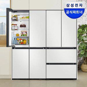 삼성 비스포크 키친핏 냉장고 김치 세트 4도어 RM70F63R2A+RK70F42M2A ALL코타화이트