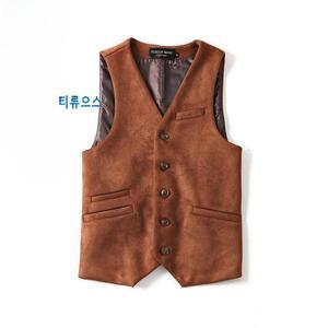 남자 가죽조끼 스웨이드 겨울 빈티지 남성 레더 티류으스