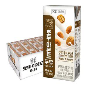 [내일도착] 건국 호두 아몬드 두유 190ml 24팩