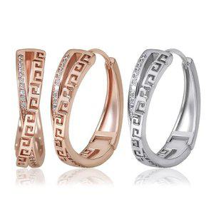 14K p.Brass 메탈 원터치 링 귀걸이 EA0016_A