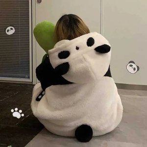 팬더 극세사 수면잠옷 파자마파티 실내 후드 홈웨어