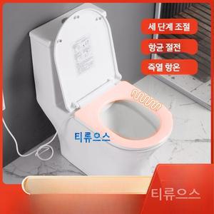 두꺼운 온열 변기 시트 전기 온도 조절 커버 따뜻한 교체 비데 티류으스