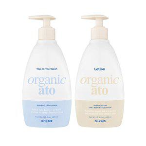 닥터키노 유기농 순한케어 세트 탑투토워시 400ml + 로션 400ml/ 신생아 올인원 바디워