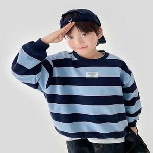 (리틀브로) (아동)컬러배색단가라맨투맨[티셔츠BFHA82D]