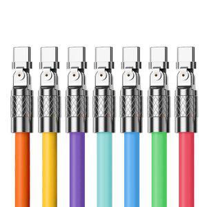 도파밍 초고속 고탄력 두꺼운 초고속 180도 회전 충전케이블120W USB C타입 8핀
