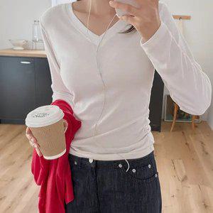 [제작/빅사이즈]이블렛 로브이 슬림핏 V넥 티셔츠 제이스타일
