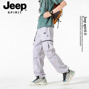 JEEP SPIRIT 가을팬츠 밴딩 남자 트레이닝 와이드 레그 카고바지