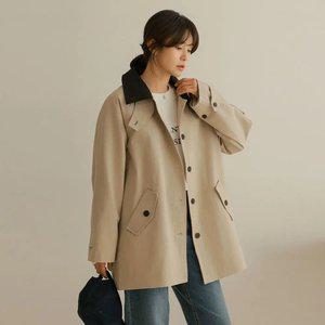 10월 한정 [엘리시아] (30%할인) 체로 하이넥 배색 카라 BBY