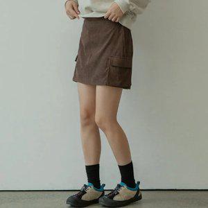 코듀로이 포켓 미니 스커트 2color