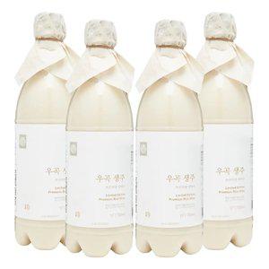 [품질보장] 배혜정도가 우곡생주 생막걸리 10도 750ml x4병 무감미료