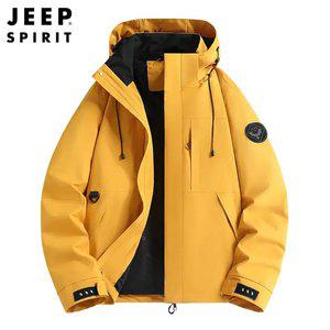 JEEPspirit 봄 가을 남성 재킷 캐주얼 루즈 기능성 바람막이 점퍼