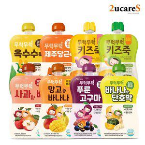 무럭무럭 키즈죽, 과일퓨레 모두모아 100g x 8팩 (고구마,단호박,제주당근,옥수수,사과