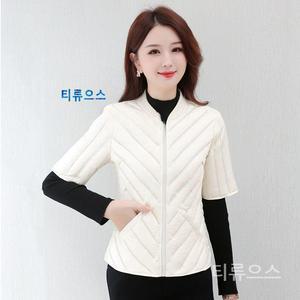 반팔패딩 조끼 간절기 경량 민소매 숏패딩 가을 겨울 여성 티류으스